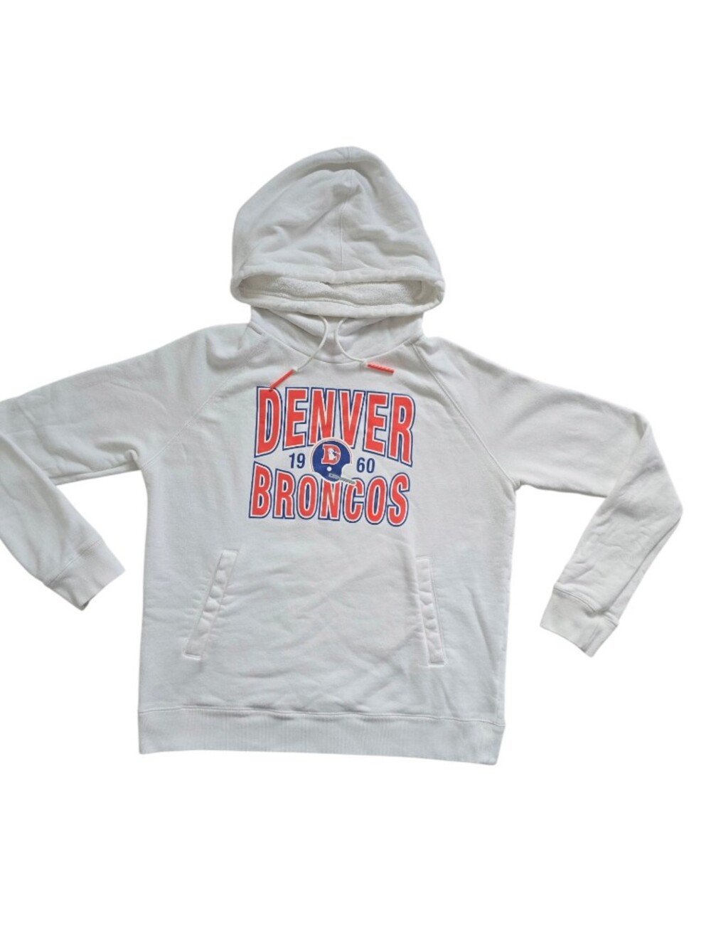 NFL Nike Women's Denver Broncos White Cowl Neck Pullover Hoodie, Size Large